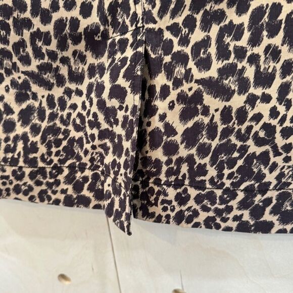 15 ANTHROPOLOGIE Maeve The Colette Skirt Size XXS Tan Brown Leopard Print - Picture 7 of 9